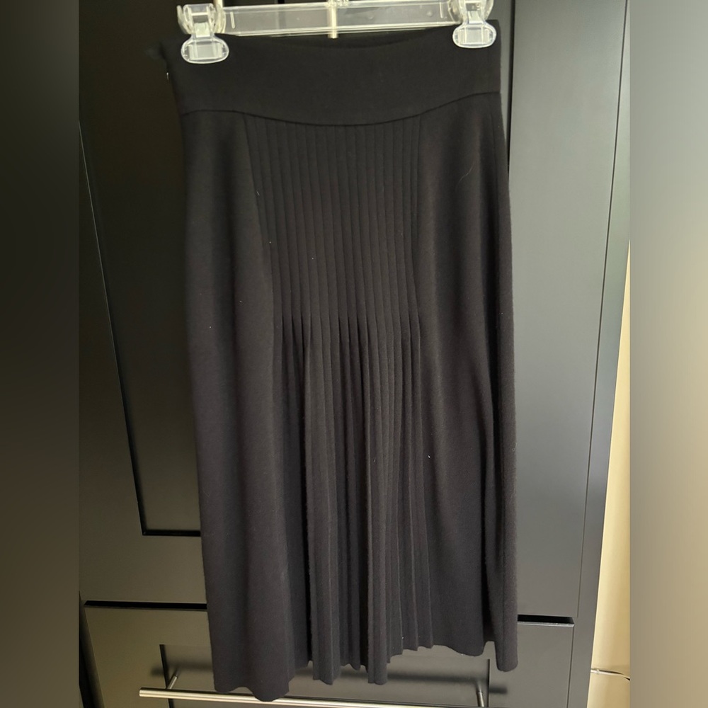 AKRIS cashmere/silk back pleated skirt sz 2 like new cond- incredible fabric